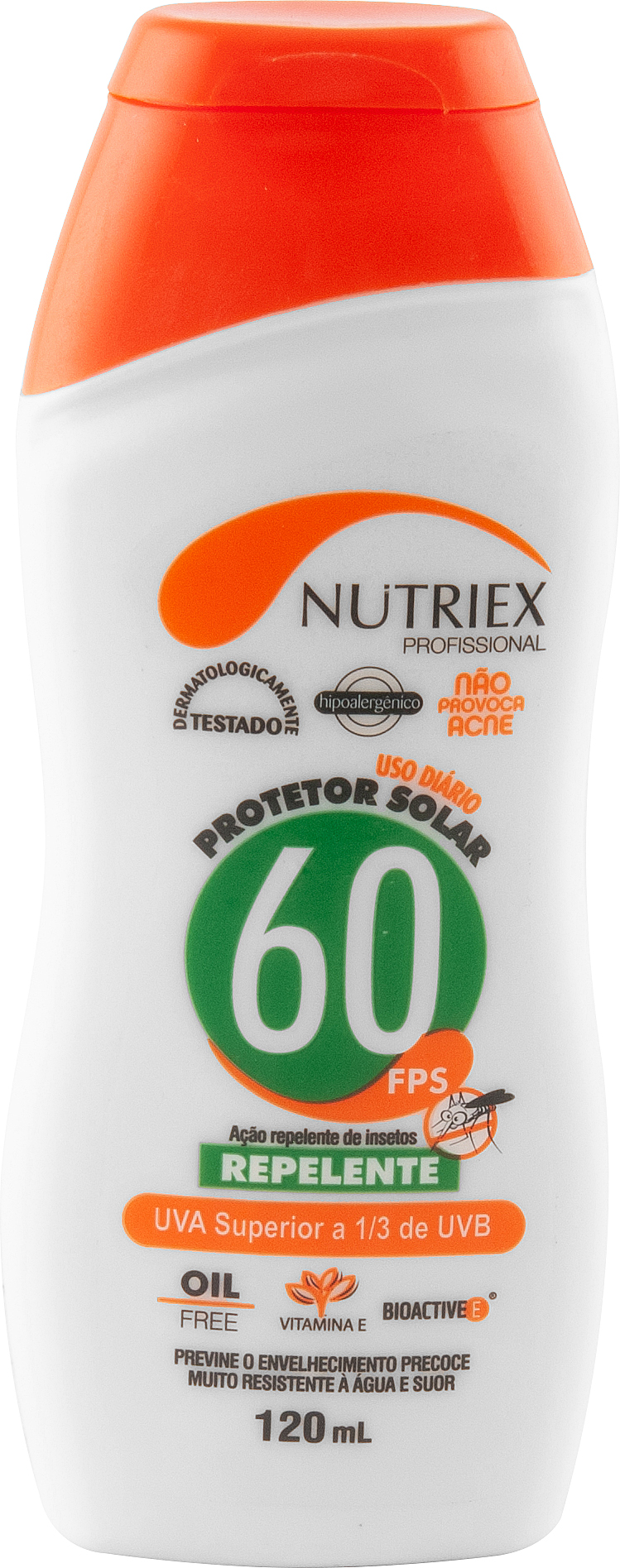 Protetor solar FPS 60 com repelente 120 ml - NUTRIEX